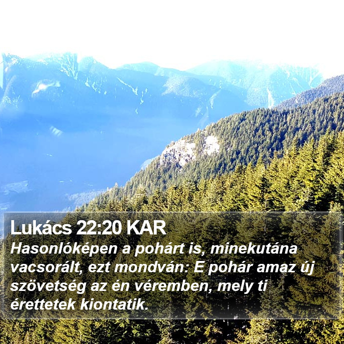Lukács 22:20 KAR Bible Study
