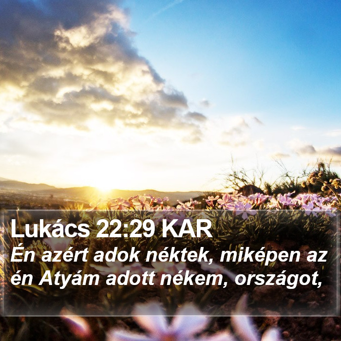 Lukács 22:29 KAR Bible Study