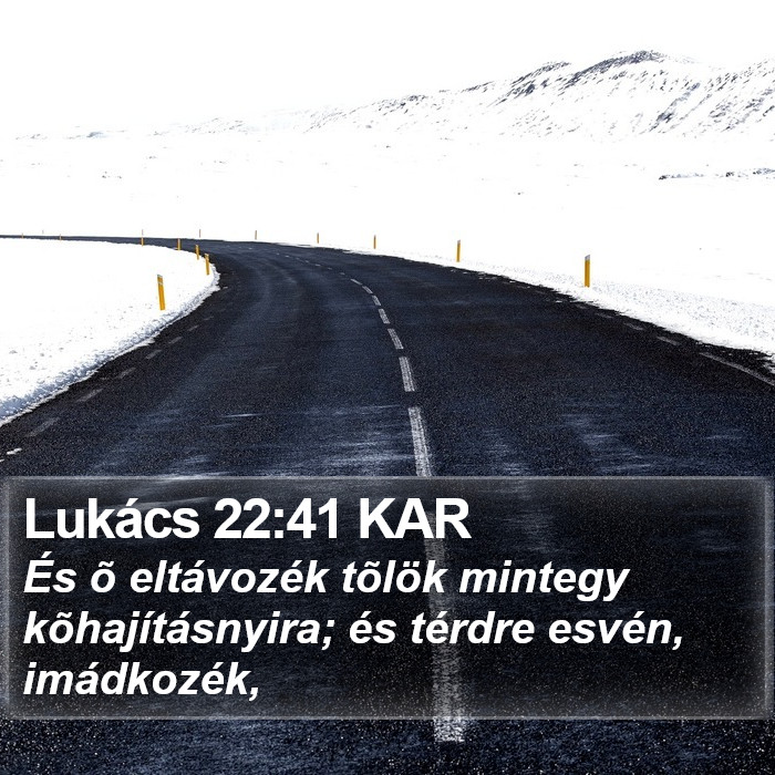 Lukács 22:41 KAR Bible Study