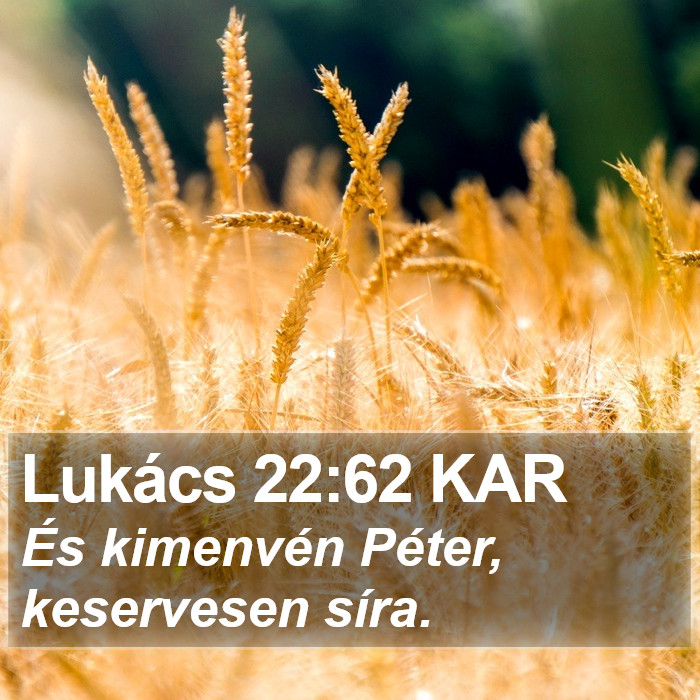 Lukács 22:62 KAR Bible Study