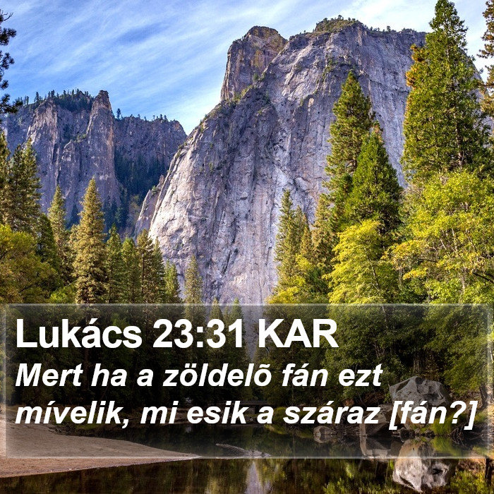 Lukács 23:31 KAR Bible Study