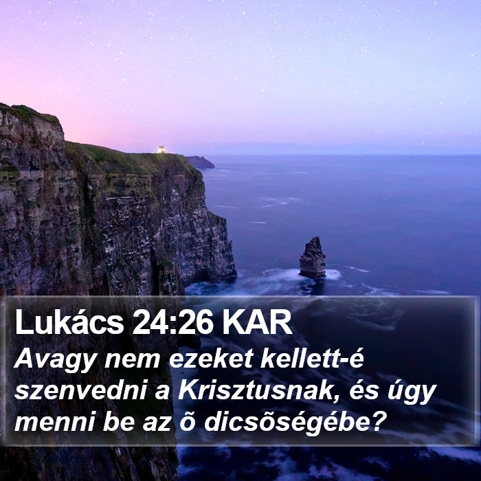 Lukács 24:26 KAR Bible Study