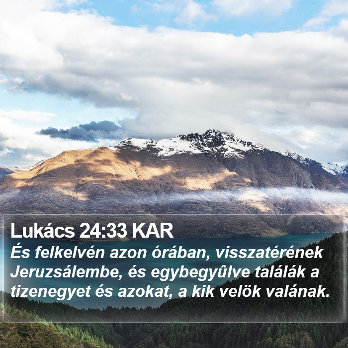 Lukács 24:33 KAR Bible Study