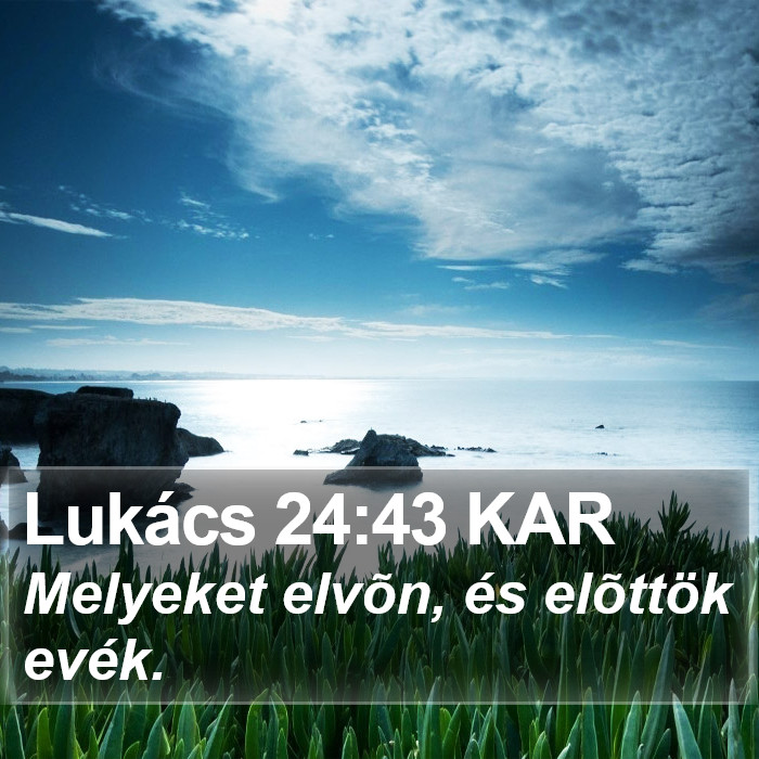 Lukács 24:43 KAR Bible Study