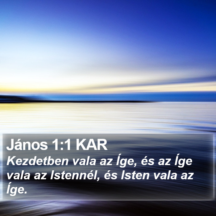 János 1:1 KAR Bible Study