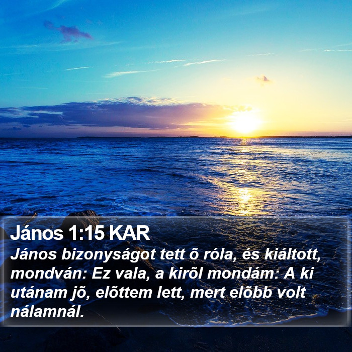 János 1:15 KAR Bible Study