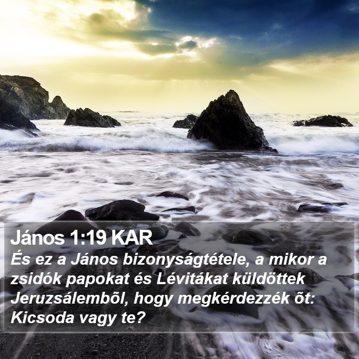 János 1:19 KAR Bible Study