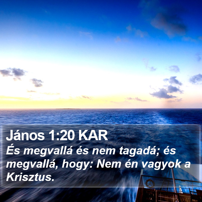 János 1:20 KAR Bible Study