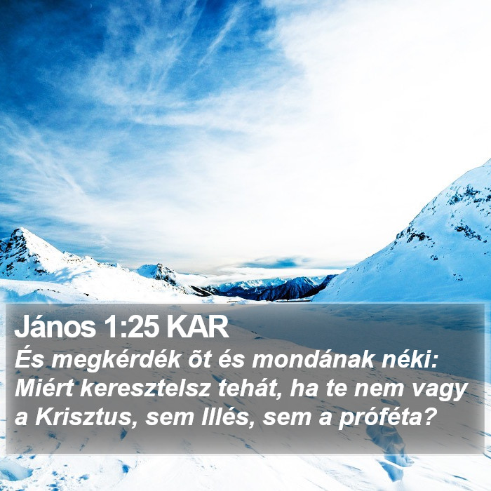 János 1:25 KAR Bible Study