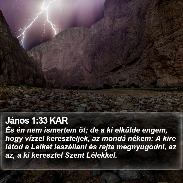 János 1:33 KAR Bible Study