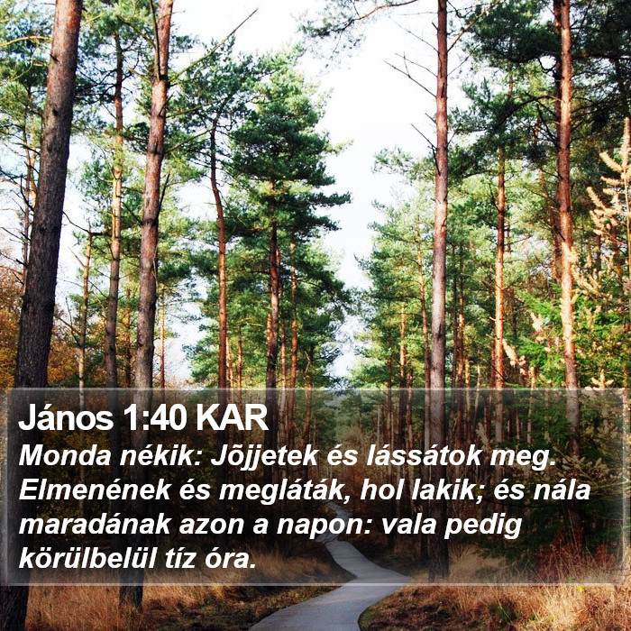 János 1:40 KAR Bible Study