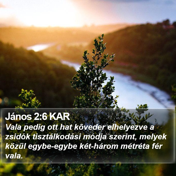 János 2:6 KAR Bible Study