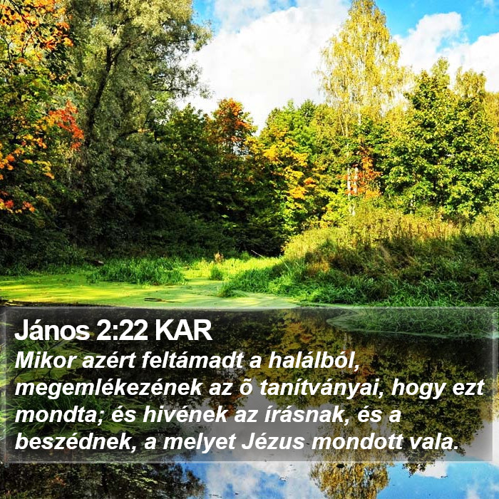 János 2:22 KAR Bible Study