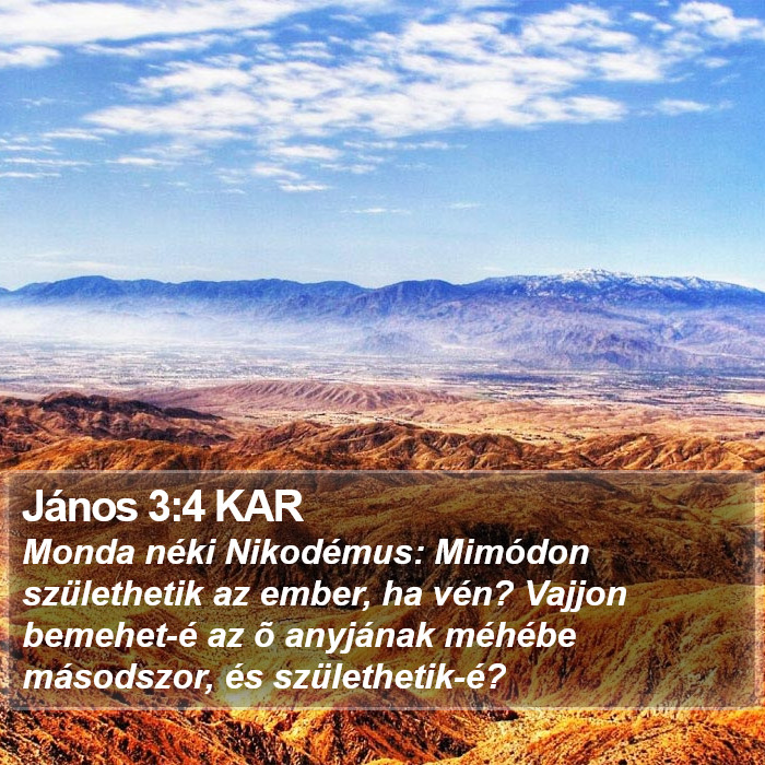 János 3:4 KAR Bible Study