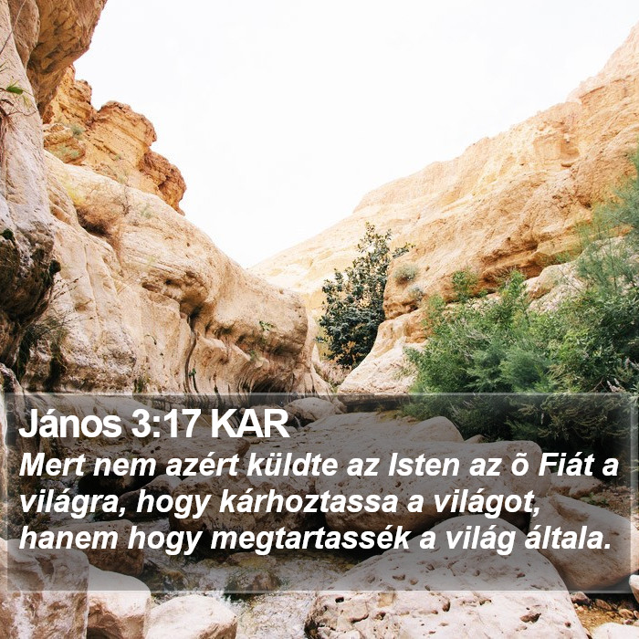 János 3:17 KAR Bible Study