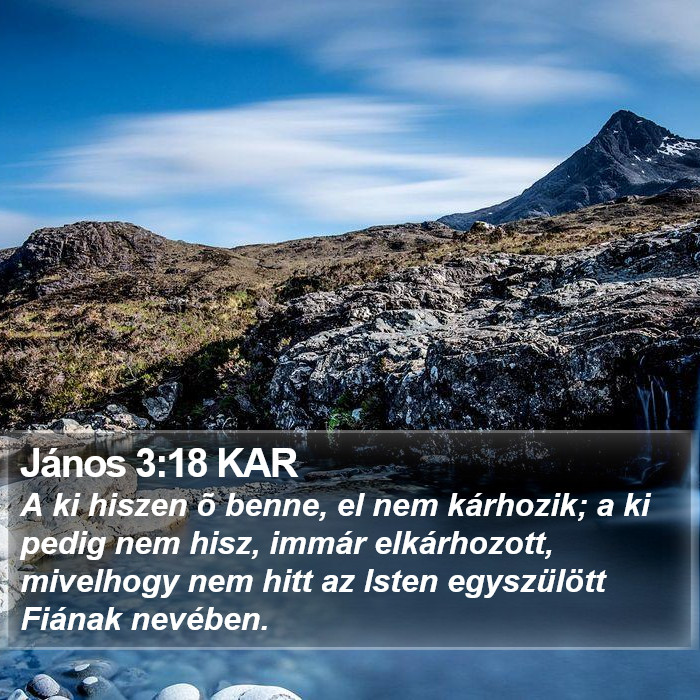 János 3:18 KAR Bible Study