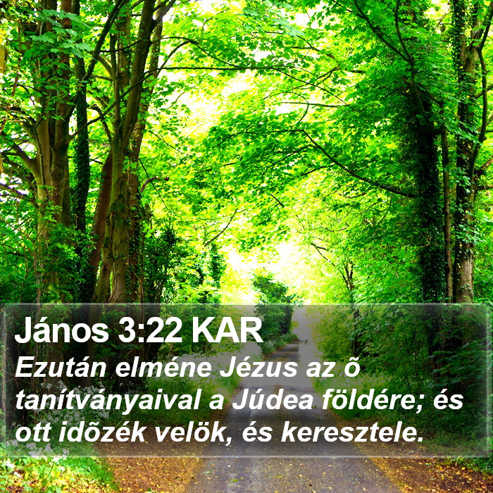 János 3:22 KAR Bible Study