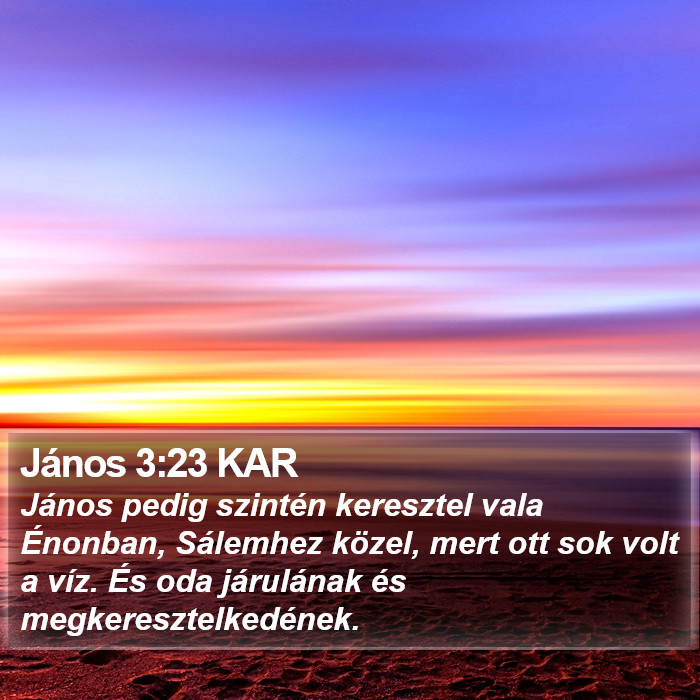 János 3:23 KAR Bible Study