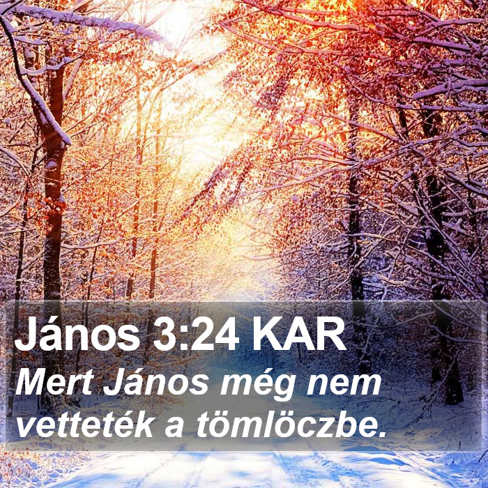 János 3:24 KAR Bible Study