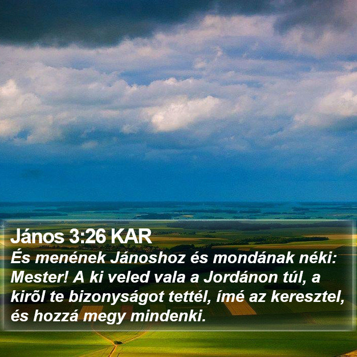 János 3:26 KAR Bible Study