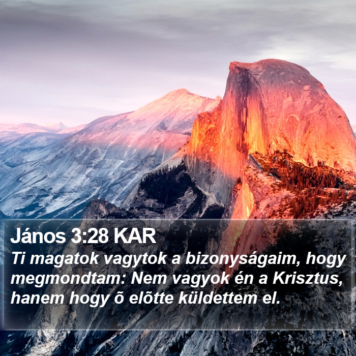 János 3:28 KAR Bible Study