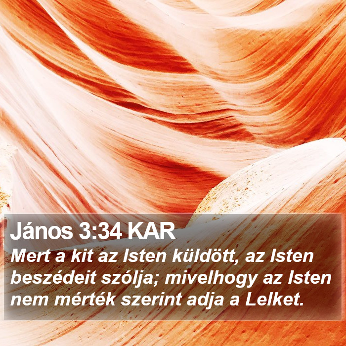 János 3:34 KAR Bible Study