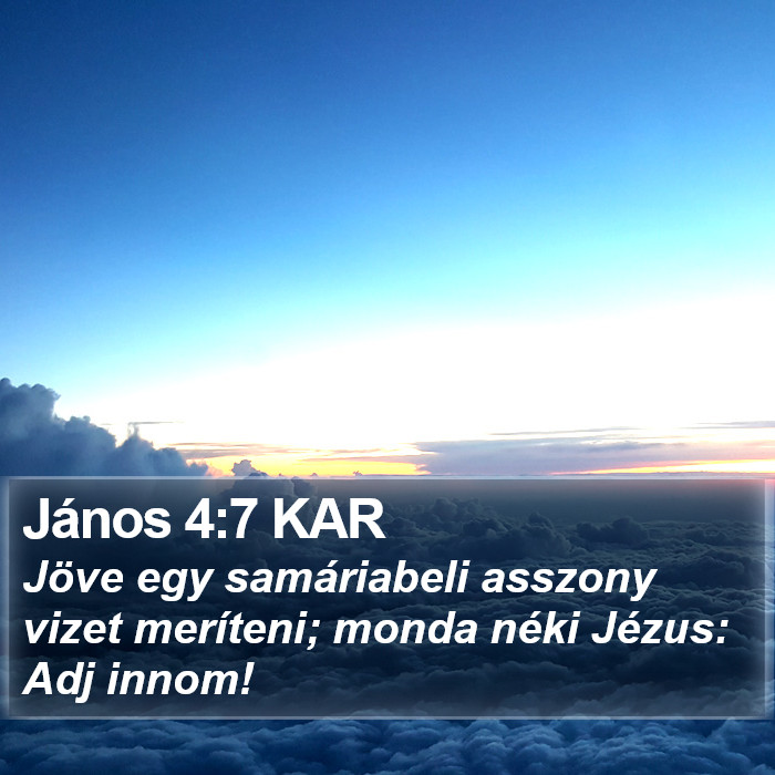 János 4:7 KAR Bible Study