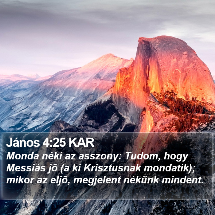 János 4:25 KAR Bible Study