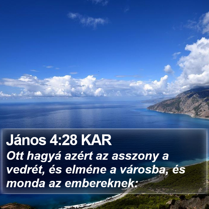 János 4:28 KAR Bible Study