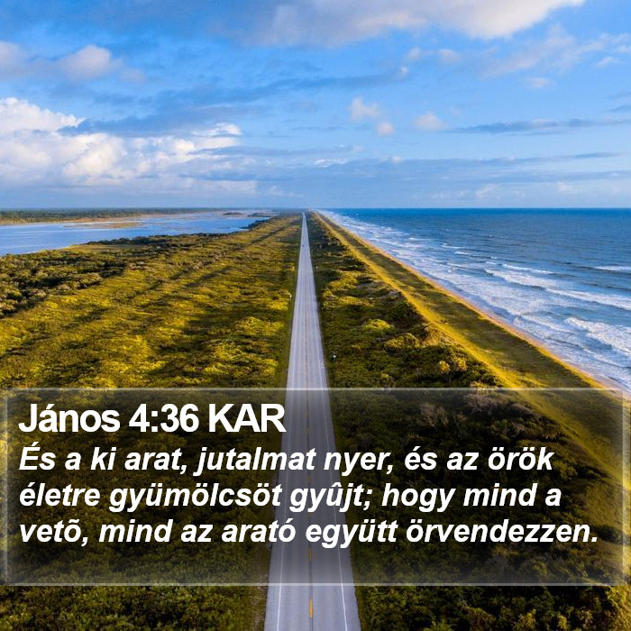 János 4:36 KAR Bible Study