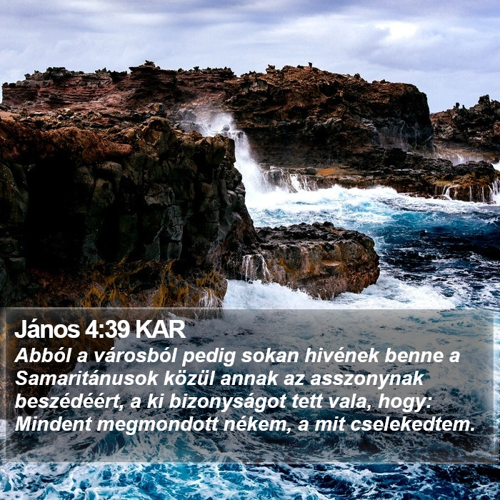 János 4:39 KAR Bible Study