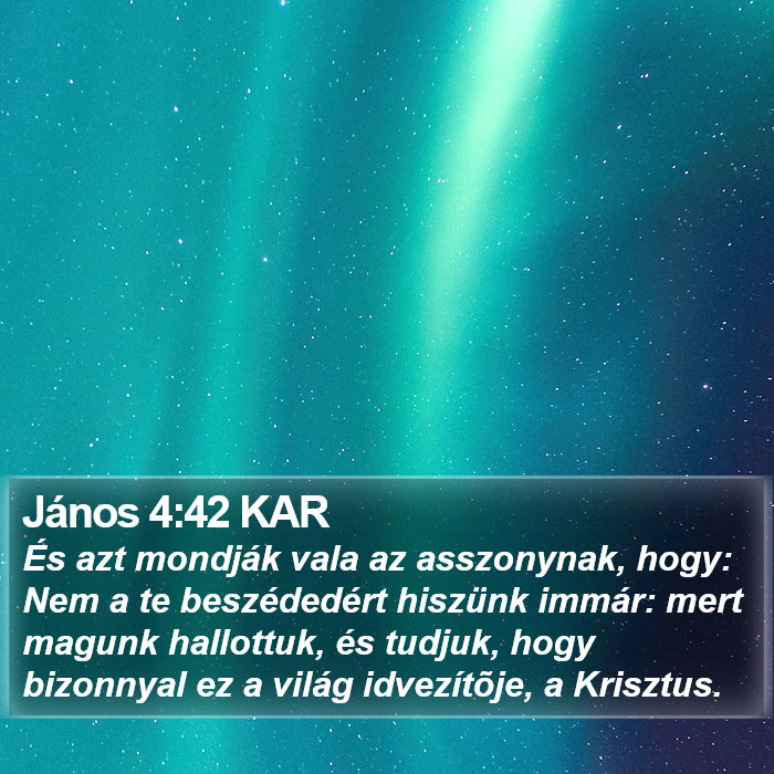 János 4:42 KAR Bible Study