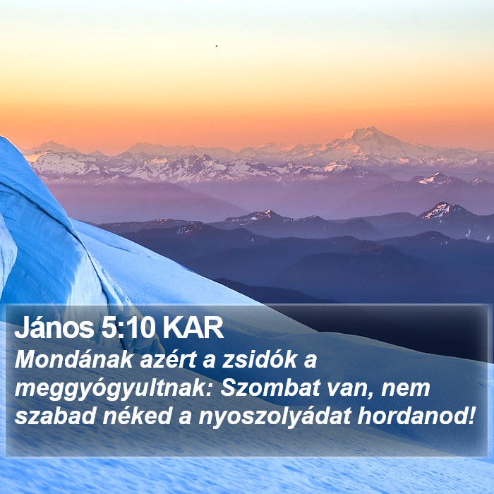 János 5:10 KAR Bible Study