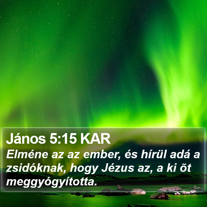 János 5:15 KAR Bible Study