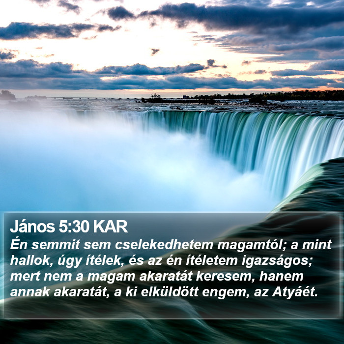 János 5:30 KAR Bible Study