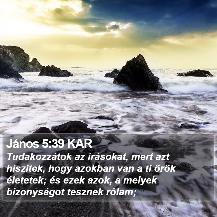 János 5:39 KAR Bible Study