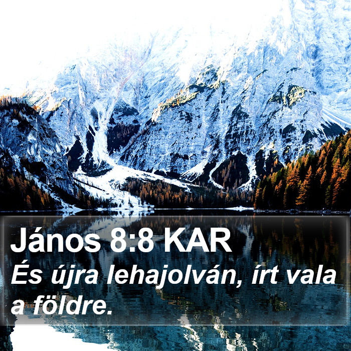 János 8:8 KAR Bible Study