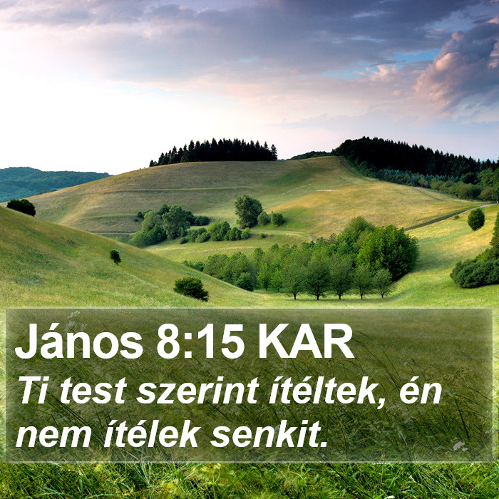 János 8:15 KAR Bible Study