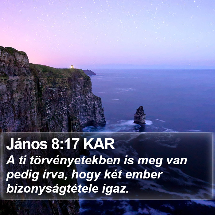 János 8:17 KAR Bible Study