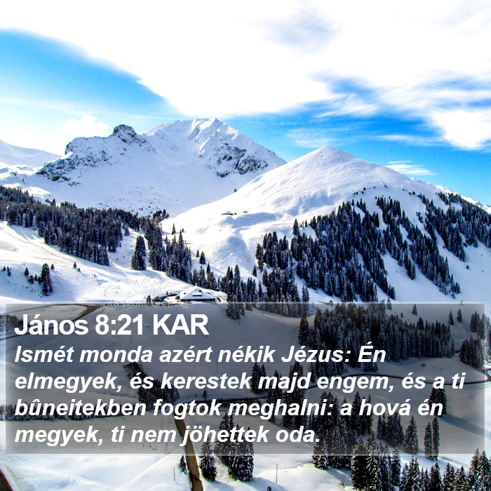 János 8:21 KAR Bible Study