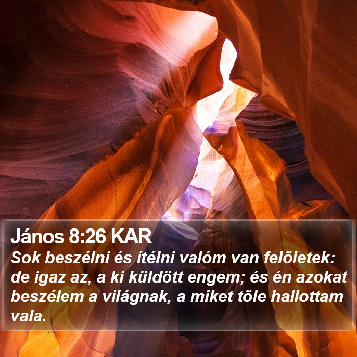 János 8:26 KAR Bible Study