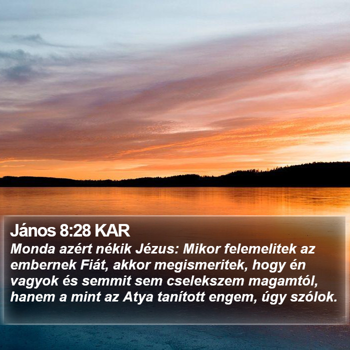 János 8:28 KAR Bible Study