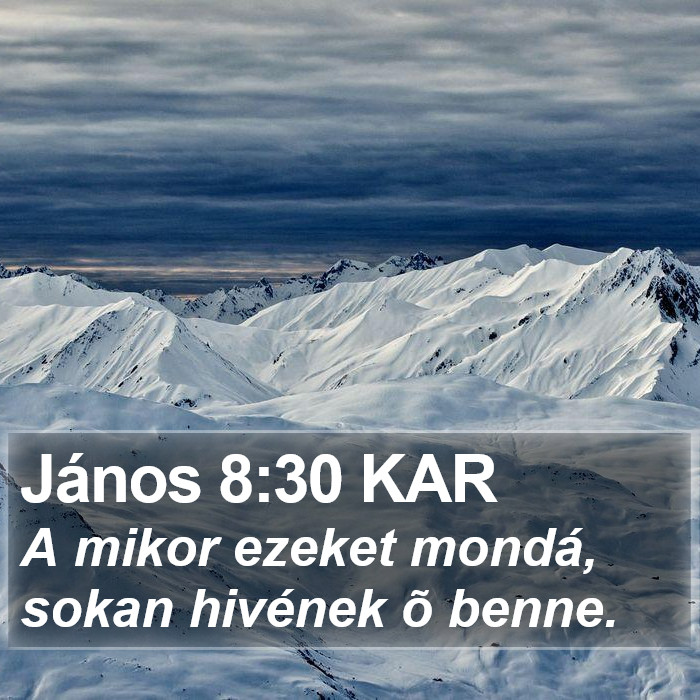 János 8:30 KAR Bible Study