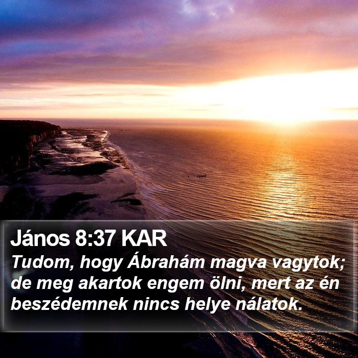 János 8:37 KAR Bible Study