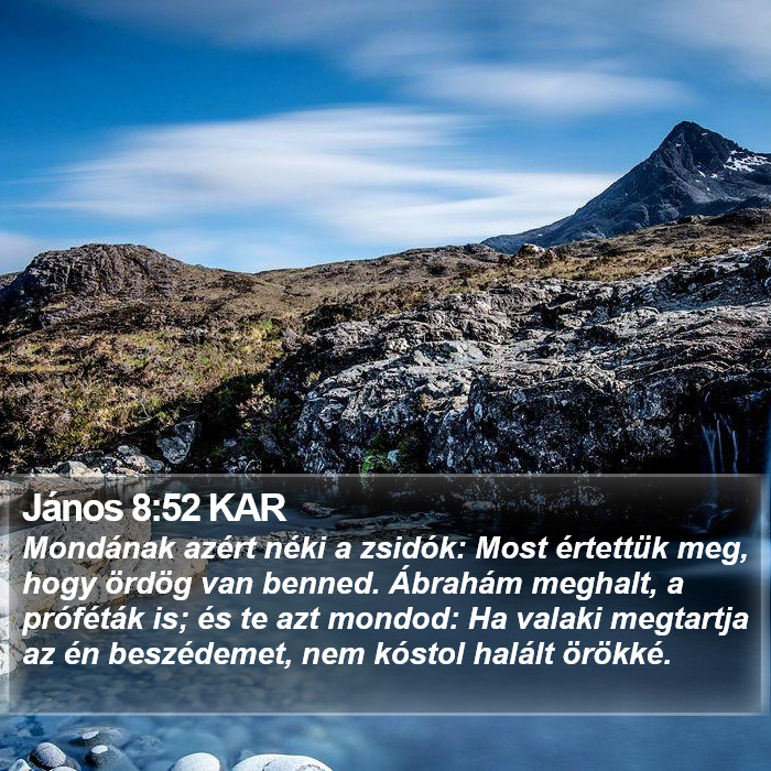 János 8:52 KAR Bible Study