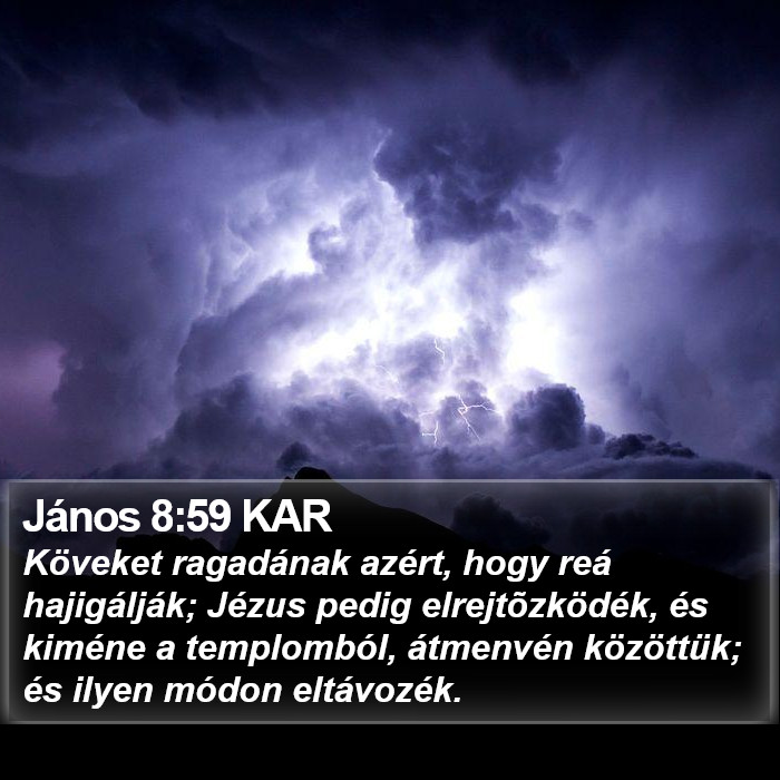 János 8:59 KAR Bible Study