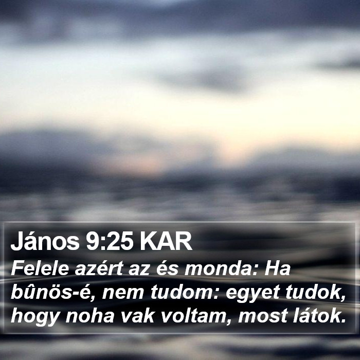 János 9:25 KAR Bible Study