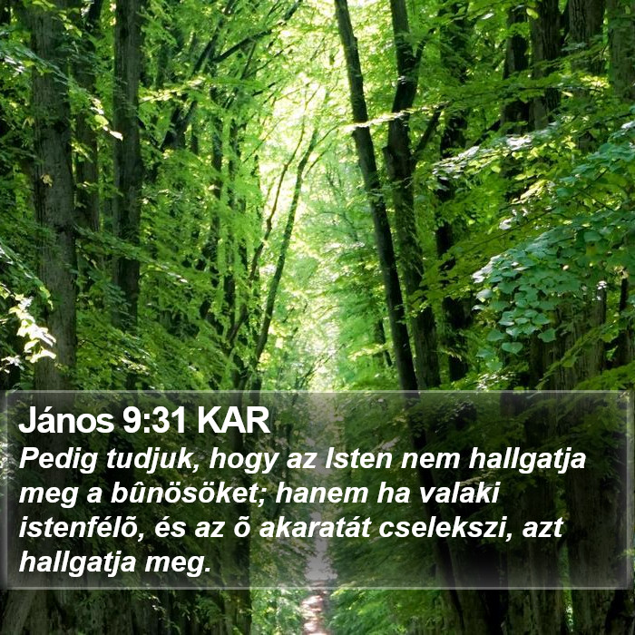 János 9:31 KAR Bible Study