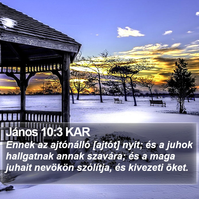 János 10:3 KAR Bible Study