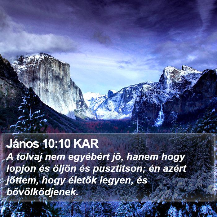 János 10:10 KAR Bible Study